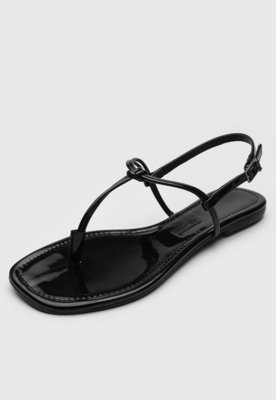 Rasteirinha Santa Lolla Tiras Preta
