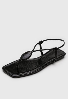 Rasteirinha Santa Lolla Verniz Preta