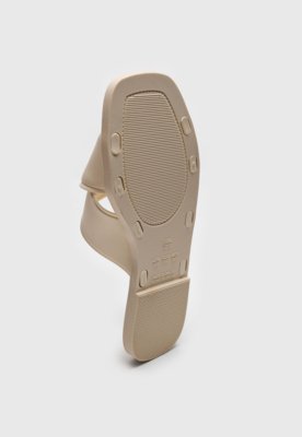 Rasteirinha Slide Santa Lolla Logo Metalizado Off-White