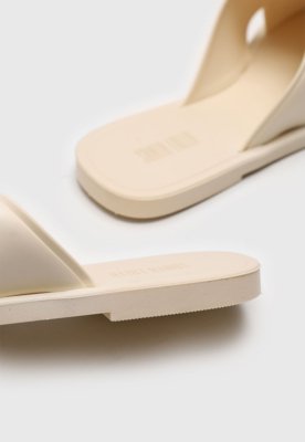 Rasteirinha Slide Santa Lolla Logo Metalizado Off-White