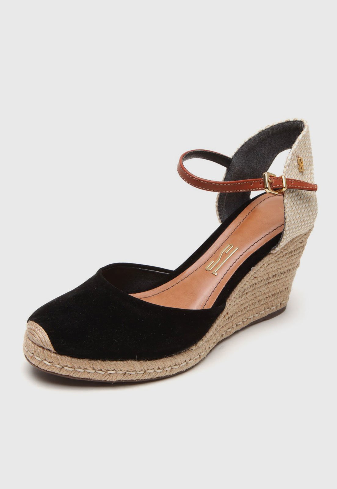 sandália santa lolla espadrille preta