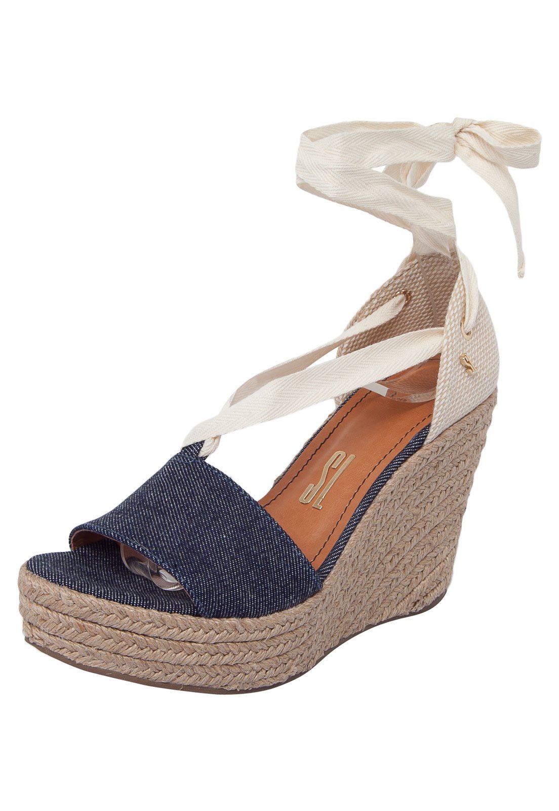 sandália espadrille santa lolla jeans azul