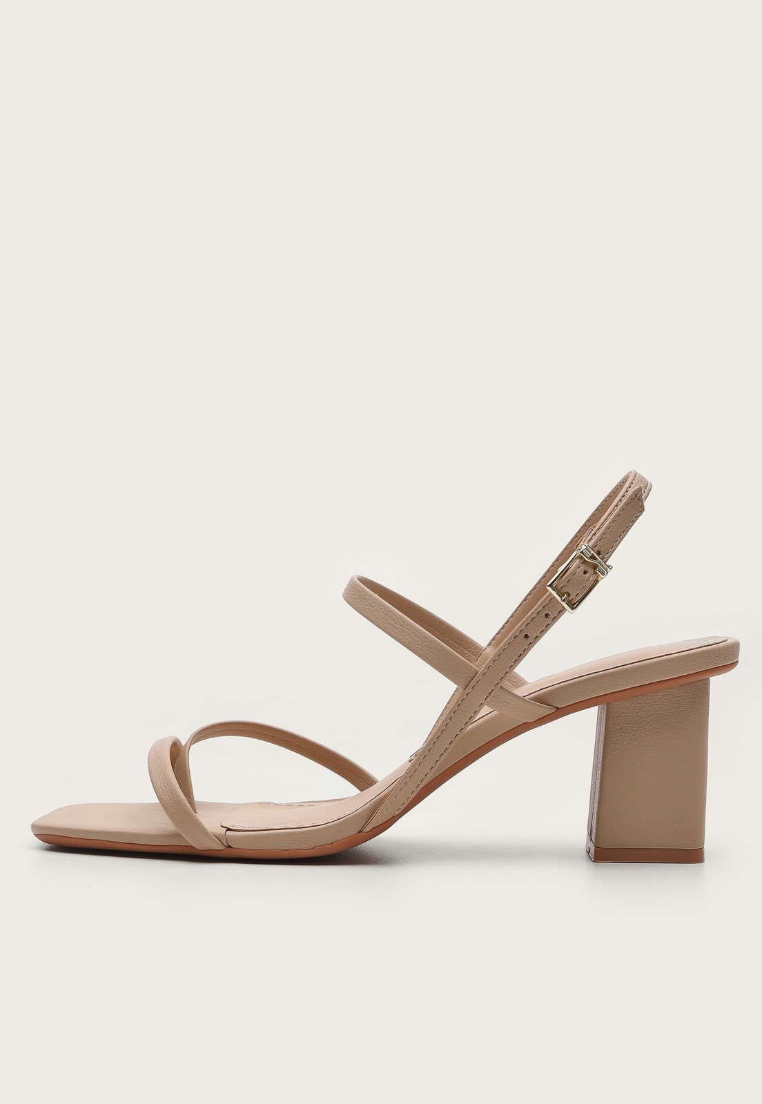 Sandália DAFITI SHOES Tiras Nude - Compre Agora