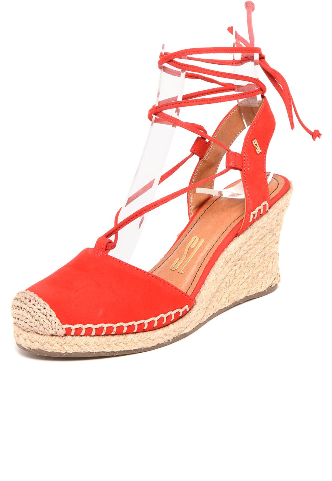 Sandalia store espadrille vermelha