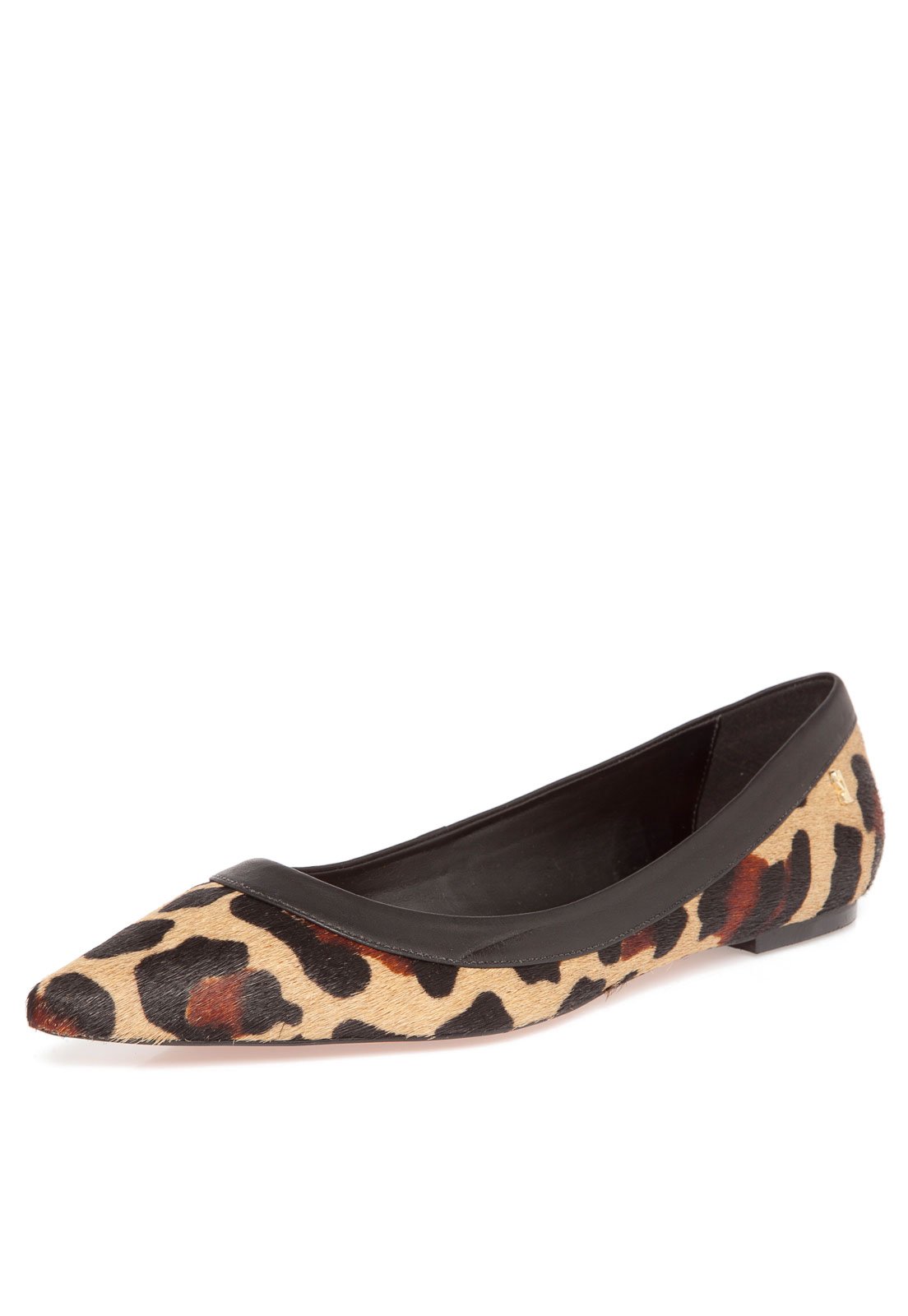 sapatilha animal print bico fino