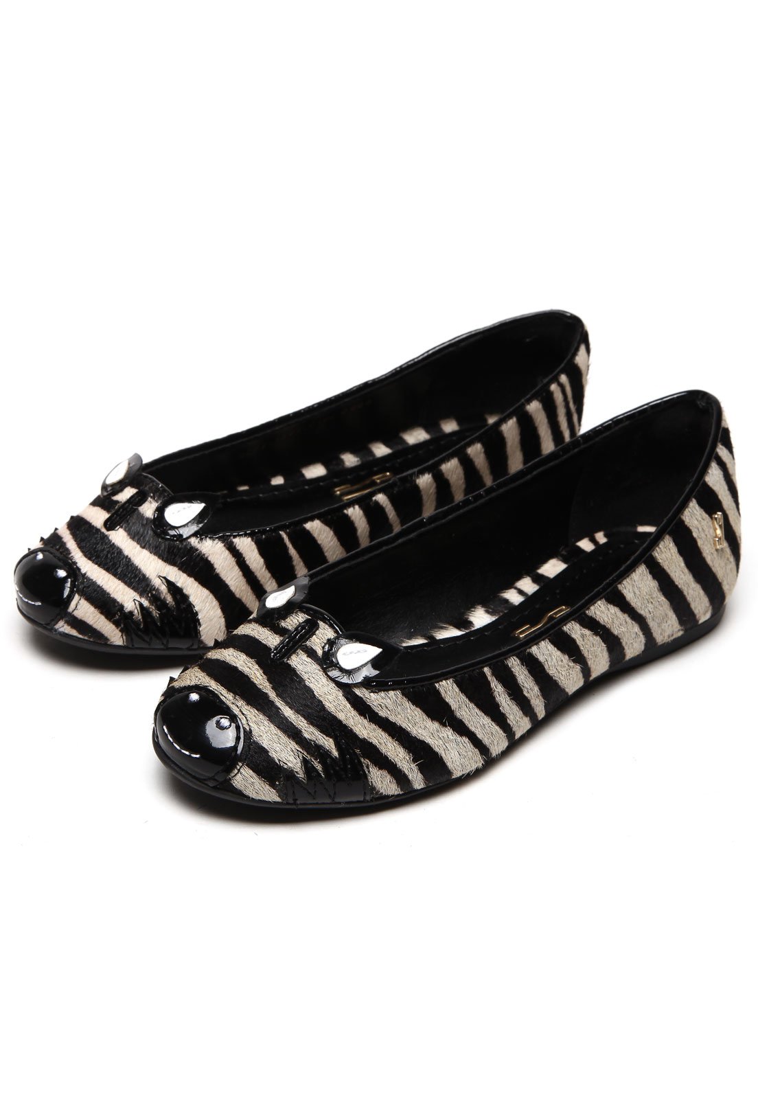 Sandália Dafiti Shoes Zebra Preta - Compre Agora