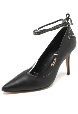 Scarpin Couro Santa Lolla Liso Preto Menor preço em Scarpin Couro Santa Lolla Liso Preto