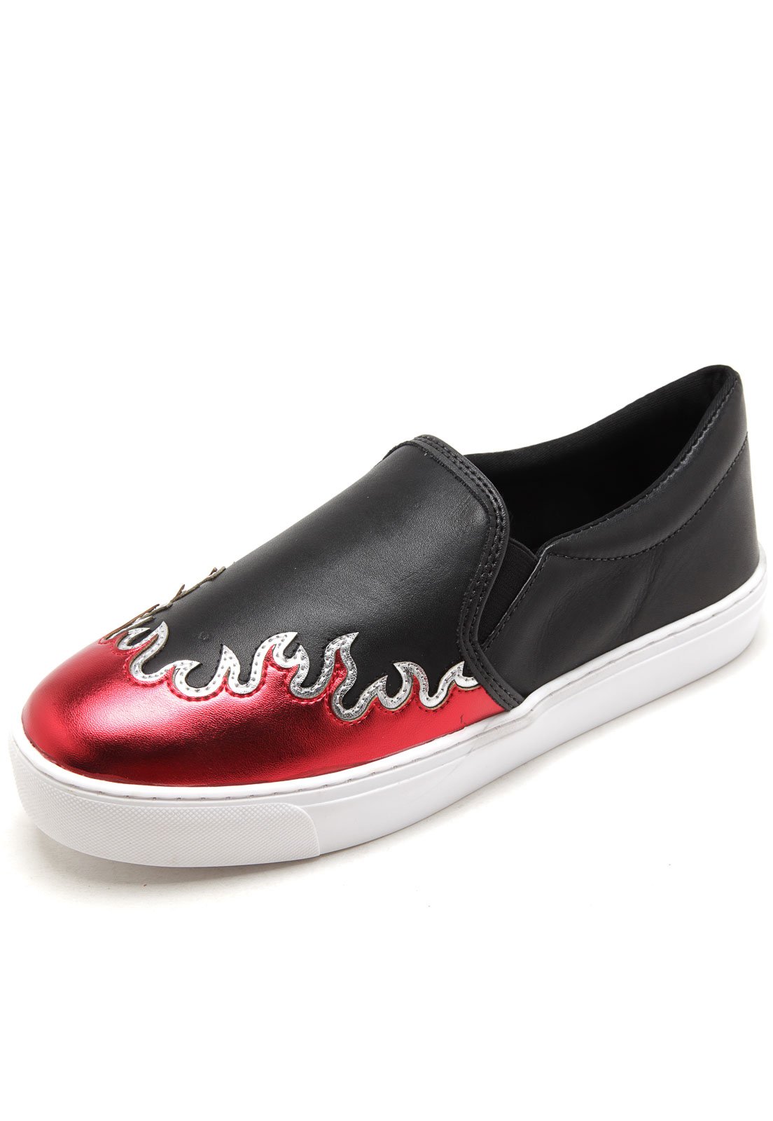 slip on santa lolla preto couro