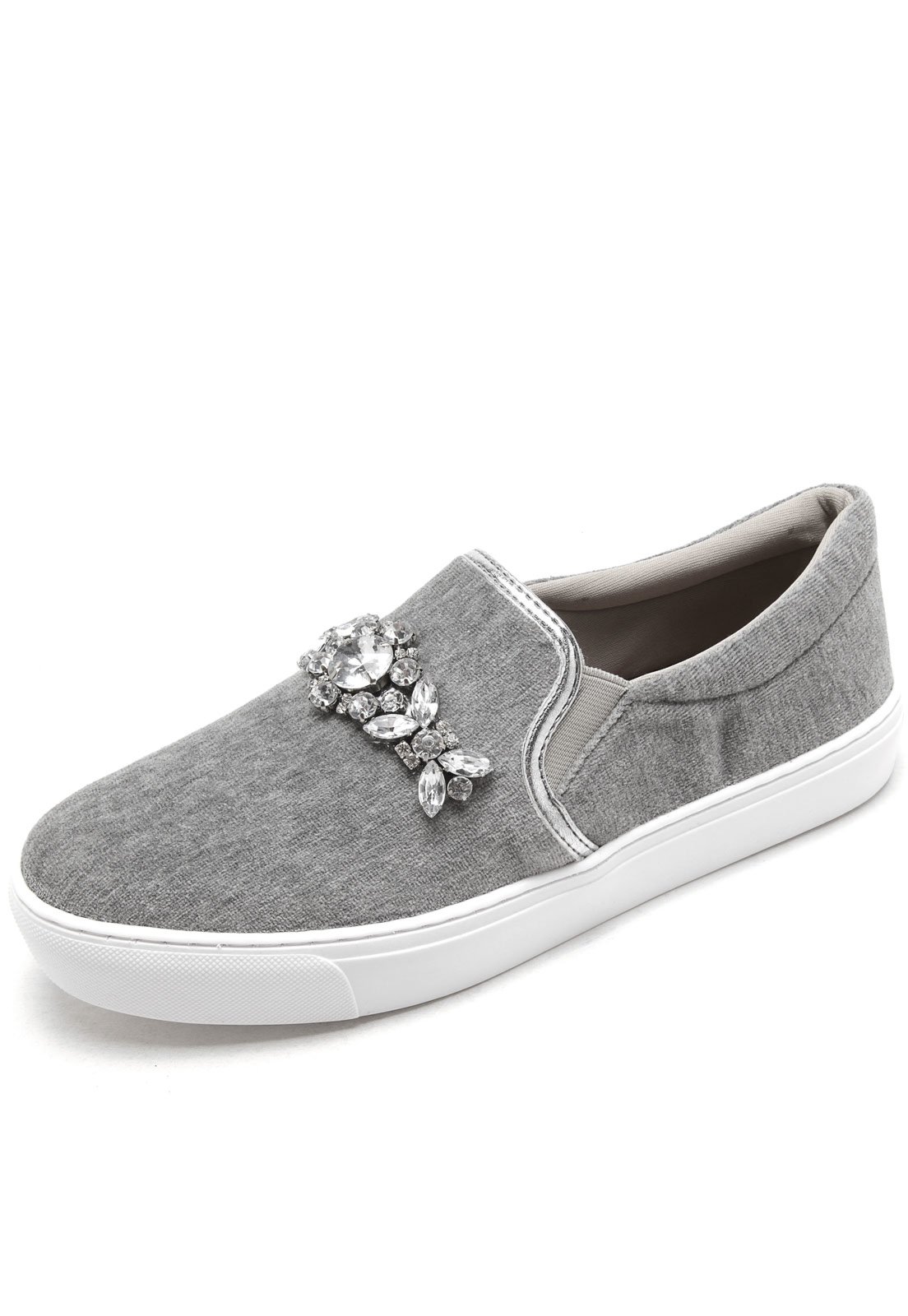 slip on feminino com pedraria