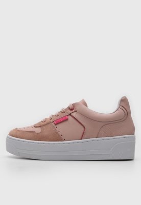 Tênis Flatform Santa Lolla Colorblock Rosa Dafiti