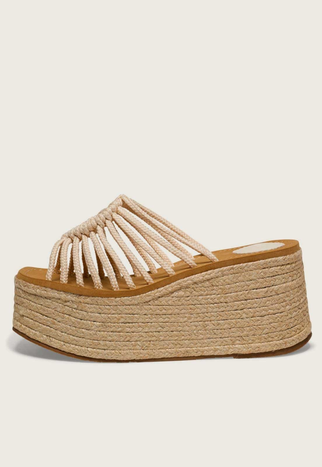 Tamanco Dafiti Shoes Tiras Bege - Compre Agora