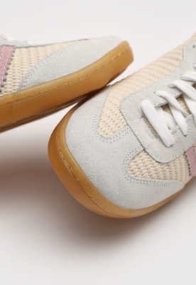 Tênis Feminino Santa Lolla Detalhe Trançado Bege e Rosa e Azul