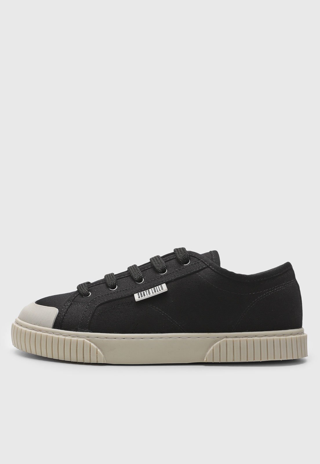 Tenis preto e store branco santa lolla