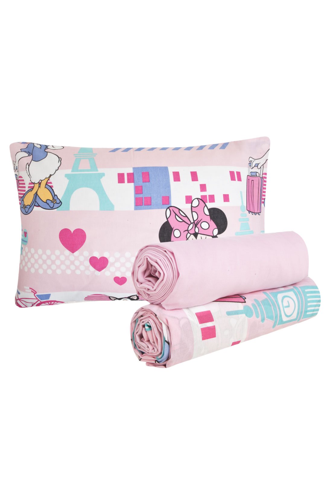 Jogo de Cama Infantil Disney Princess Garden Rosa - Santista em