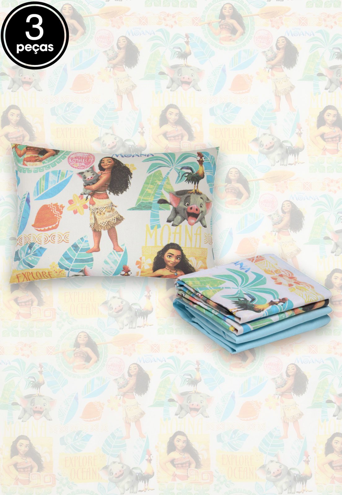 Jogo de Cama Santista Disney Moana Azul - Compre Agora | Dafiti Brasil