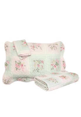 Kit 3 Pçs Cobreleito Santista Casal Boutis Lais Rosa Rosa Menor preço em Kit 3 Pçs Cobreleito Santista Casal Boutis Lais Rosa Rosa