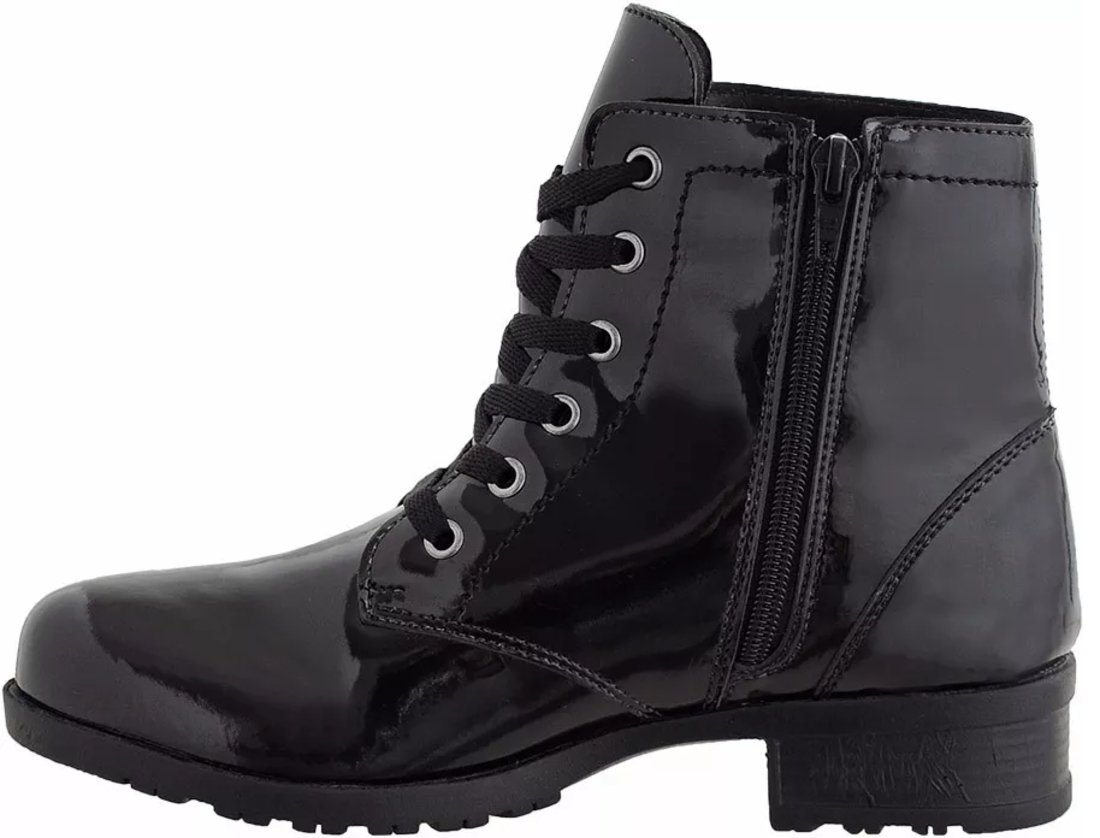 botas verniz cano curto