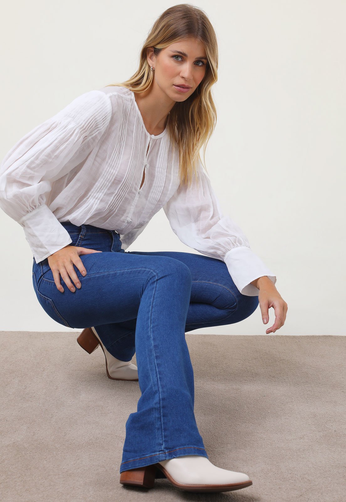 Calça Jeans Sawary Bootcut Lisa Azul