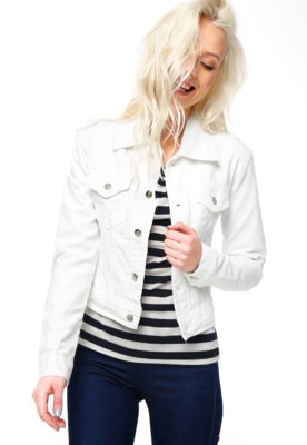 jaqueta de brim branca feminina