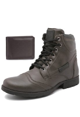 Bota Schiareli Com Carteira Sintético 1006 Chocolate Menor preço em Bota Schiareli Com Carteira Sintético 1006 Chocolate