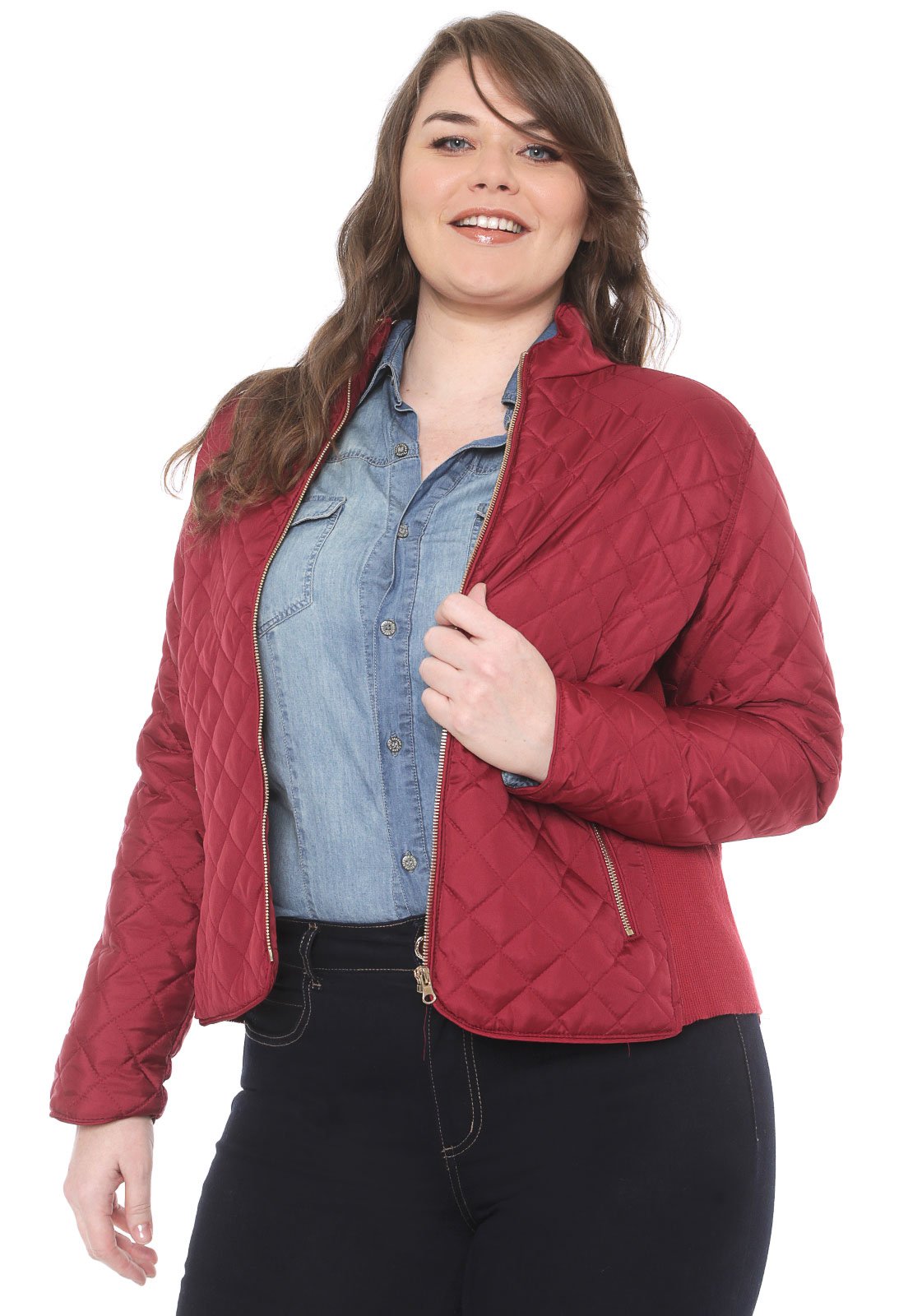 Casaco de deals matelasse plus size