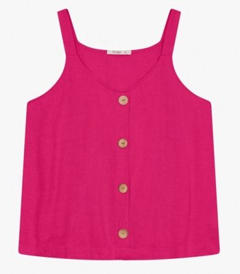 Regata Feminina Plus Size Secret Glam Rosa