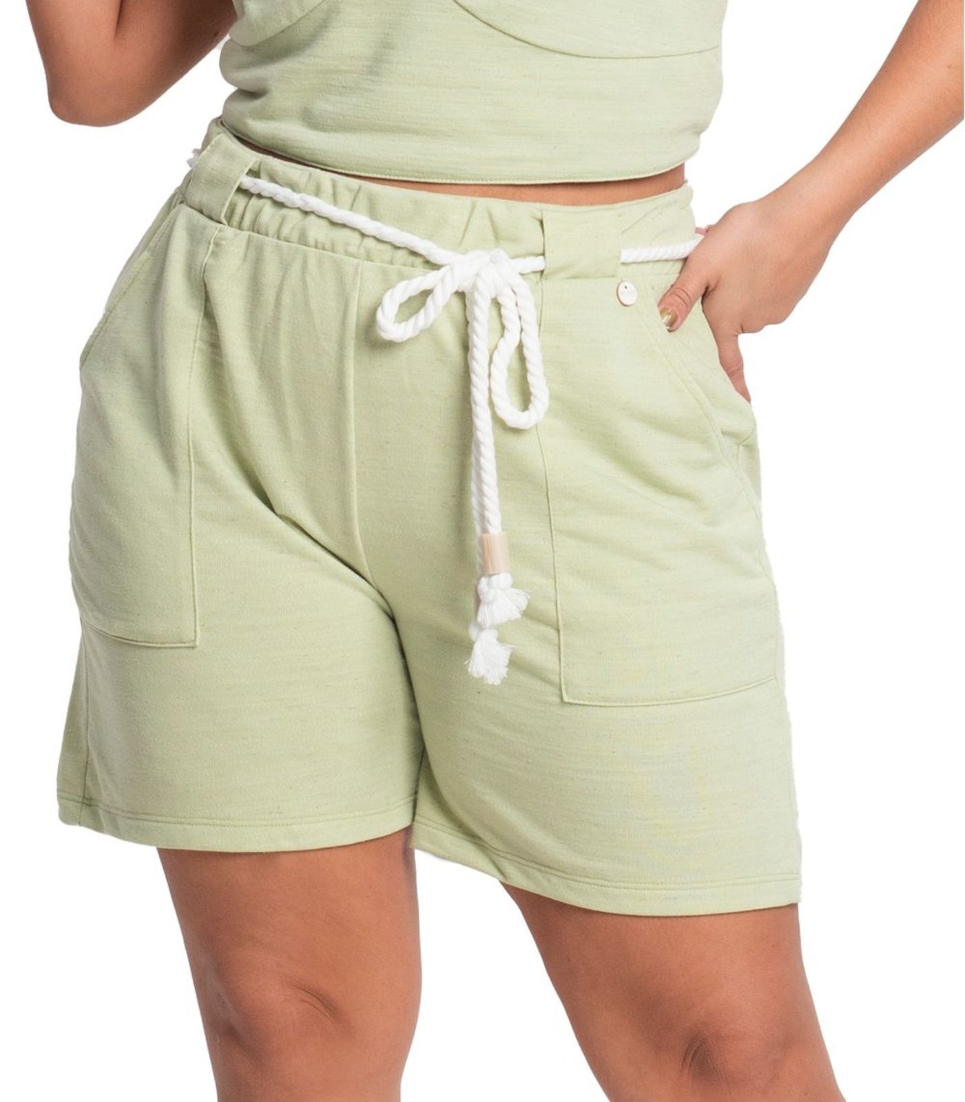 Shorts Feminino De Linho