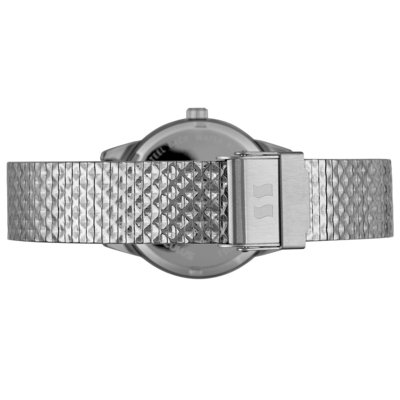 Relógio Feminino Pulseira Texturizada Prata Seculus