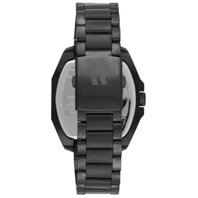 Relógio Masculino Hexagonal Aço Preto Seculus