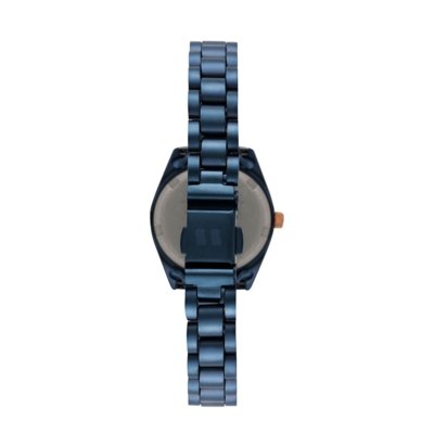 Relógio Seculus Feminino Azul Caixa Mini com Pedras Seculus