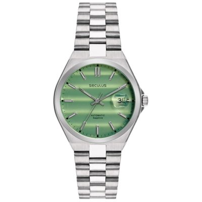 Relógio Seculus Masculino Automático Verde Texturizado Seculus