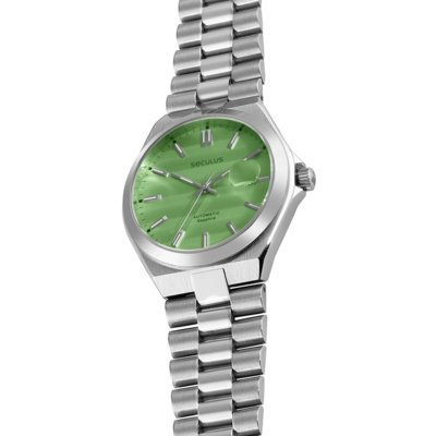 Relógio Seculus Masculino Automático Verde Texturizado Seculus