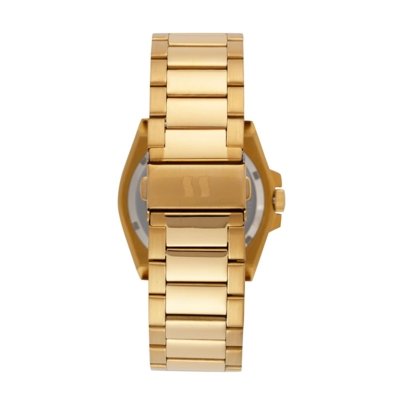 Relógio Seculus Masculino Dourado Pulseira Integrada Seculus