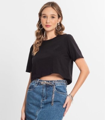 Blusa Cropped Básico Select Preto