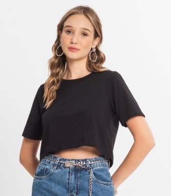 Blusa Cropped Básico Select Preto