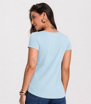 Blusa Feminina Básica Select Azul