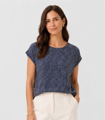 Blusa Feminina Estampada Rovitex Azul