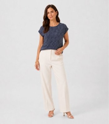 Blusa Feminina Estampada Rovitex Azul