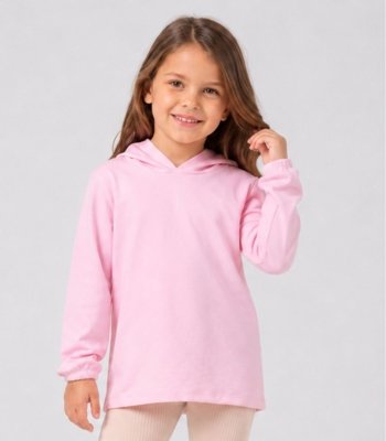 Blusão Com Capuz Infantil Feminino Select Rosa