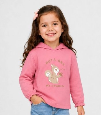 Blusão Com Capuz Infantil Feminino Select Rosa