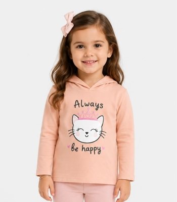 Blusão Com Capuz Infantil Feminino Select Rosa