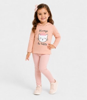 Blusão Com Capuz Infantil Feminino Select Rosa