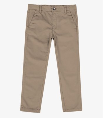 Calça Infantil Masculina Em Sarja Select Marrom