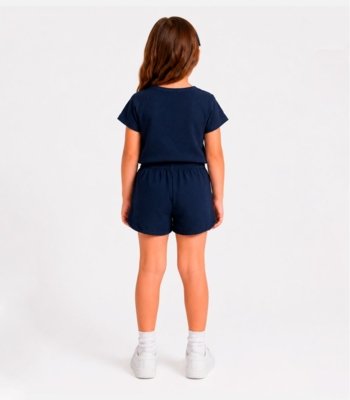 Conjunto Blusa Com Shorts Infantil Select Azul