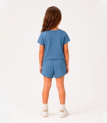 Conjunto Blusa Com Shorts Infantil Select Azul