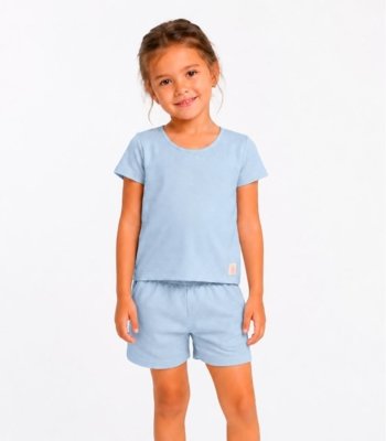 Conjunto Blusa Com Shorts Infantil Select Azul