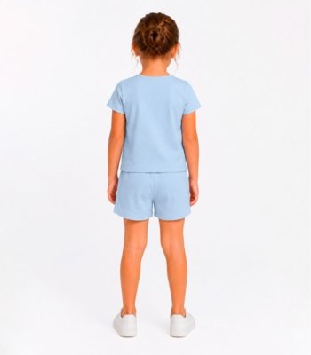 Conjunto Blusa Com Shorts Infantil Select Azul