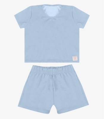 Conjunto Blusa Com Shorts Infantil Select Azul