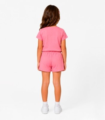 Conjunto Blusa Com Shorts Infantil Select Rosa