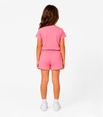 Conjunto Blusa Com Shorts Infantil Select Rosa